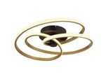 LED-Deckenleuchte Glyxar Schwarz/Goldfarben max. 40Watt Deckenlampe