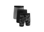 Boxershorts UNDER ARMOUR "Boxershort UA PERFORMANCE TECH - PRINT 9 IN 3PK 3er Pack", Herren, Gr. 3XL, bunt (schwarz, grau), Obermaterial: 90% Polyester Pol. recyc.. 10% Elasthan EL., Unterhosen