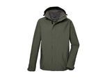 Funktionsjacke KILLTEC "KOS 87 MN JCKT", Herren, Gr. XXL, grün (olivgrün), Obermaterial: 100% Polyester.Futter: 100% Polyester, Jacken Funktionsjacke, Wasser- und winddicht, atmungsaktiv, abnehmbare Kapuze
