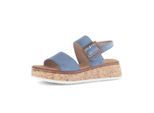 Plateausandaletten GABOR "Plateau Sandale", Damen, Gr. 35, blau, Schuhe