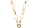Charm-Kette LEONARDO "Halskette Mathilde Clip&Mix", gold (gelbgoldfarben), Halsketten, Damen, Edelstahl, L: 65 B: 8mm, B:8mm