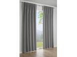 Gardine SEHLBACH "Schal Dimout Uni" Gr. 2, grau, B:140cm H:245cm, Polyester, Gardinen, Gardine, mit Gardinenband und verdeckten Schlaufen