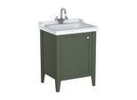 VitrA Valarte Waschtisch-Möbel-Set 65803 64,5x53x88cm, links, Korpus Vintage grün/Waschtisch weiß hochglanz