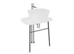 VitrA Plural Waschtisch-Unterbau 64049 68,5 x 49 x 74 cm, flach, freistehend, Platte weiß hochglanz
