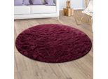 Hochflor-Teppich PACO HOME "Silky 591", lila, H:37mm Ø:160cm, Polyester, Teppiche, Uni-Farben, besonders weich und kuschelig