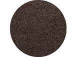 Teppich AYYILDIZ TEPPICHE "Nizza 1800 Kurzflorteppich", braun, H:6mm Ø:120cm, Polypropylen, Teppiche, Teppich, pflegeleicht, leicht melierter Kurzflor, ringsum gekettelt, Wohnzimmer