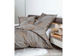Bettwäsche JANINE "J. D.", grau (taupe), B/L: 240cm x 220cm, 1 Stk., 2 Stk., Mako-Satin, B/L: 80cm x 80cm & 80cm x 80cm, 3 Stk., Mako-Satin, Obermaterial: 100% Baumwolle, Bettwäsche, Bettwäsche, mit Reissverschluss