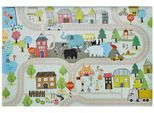 Kinderteppich KAYOOM "Sympathy Kids 241", multi, B:80cm H:5mm L:120cm, Polyester, Teppiche, Kinderteppich, Kurzflor, Modernes Muster, Fußbodenheizungsgeeignet