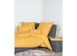 Bettwäsche JANINE "Colors", braun (bernstein), B/L: 200cm x 220cm, 1 Stk., 2 Stk., Mako-Satin, B/L: 80cm x 80cm & 80cm x 80cm, 3 Stk., Mako-Satin, Obermaterial: 100% Baumwolle, Bettwäsche, Bettwäsche, feinfädige uni Bettwäsche für alle Jahreszeiten, Markenreißverschluss