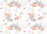 Fototapete LIVING WALLS "Designwalls Tropical Vibes 2", rosa (rosa, grau, weiß), B:3,5m L:2,55m, Vlies, Tapeten, Vlies, Wand, Schräge, Decke