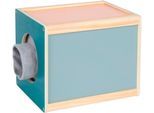 Lernspielzeug SMALL FOOT "Fühlbox „Sensory“", blau, Lernspielzeug, KinderB:25cm H:20cm L:20cm, Holz, B:25cm H:20cm L:20cm