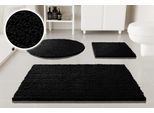 Badematte OTTO HOME "Torrni", schwarz, H:22mm, Polyester, Badematten, Badematte, Badteppich, getuftet, modern, Uni, antirutsch, flauschig, hochflor