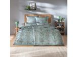 Bettwäsche ESTELLA "Mariam", azur, B/L: 135cm x 200cm, 1 Stk., 2 Stk., Mako-Satin, B/L: 80cm x 80cm & 40cm x 80cm, Mako-Satin, Obermaterial: 100% Baumwolle, Bettwäsche, Bettwäsche