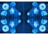 Fototapete ARCHITECTS PAPER "Artwork Flowers", blau, B:4m L:2,7m, Vlies, Tapeten, Vlies, Wand, Schräge
