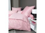 Bettwäsche JANINE "Colors", rosa, B/L: 240cm x 220cm, 1 Stk., 2 Stk., Mako-Satin, B/L: 80cm x 80cm & 80cm x 80cm, 3 Stk., Mako-Satin, Obermaterial: 100% Baumwolle, Bettwäsche, Bettwäsche, feinfädige uni Bettwäsche für alle Jahreszeiten, Markenreißverschluss