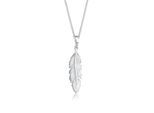 Kette mit Anhänger ELLI "mit Feder Anhänger aus 925 Sterling Silber" Gr. 55, silber, Halsketten, Damen, 55, ohne Stein, Silber 925 (Sterlingsilber), L: 45