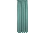 Vorhang ADAM "Uni Collection", blau (petrol), B:142cm H:335cm, Baumwolle (Bio-Baumwolle), Gardinen, Blickdichter aus 100% Bio-Baumwolle, Vorhang nach Wunschmaß