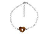 Armband OSTSEE-SCHMUCK "Ostsee-Schmuck Armband Herz Armband Herz", silber, Armbänder, Damen, 21cm, Silber 925 (Sterlingsilber), Armband