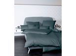 Bettwäsche JANINE "Colors", grau (anthrazit), B/L: 155cm x 200cm, 1 Stk., 1 Stk., Mako-Satin, B/L: 80cm x 80cm, 2 Stk., Mako-Satin, Obermaterial: 100% Baumwolle, Bettwäsche, Bettwäsche, feinfädige uni Bettwäsche für alle Jahreszeiten, Markenreißverschluss