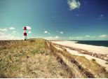 Fototapete LIVING WALLS "Designwalls Lighthouse", bunt (blau, rot, weiß), B:3,5m L:2,55m, Vlies, Tapeten, Vlies, Wand, Schräge, Decke