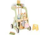My Baby Lou Kinderputzwagen Reinigungswagen, Mehrfarbig, Natur, Weiß, Holz, Textil, Holzwerkstoff, 13-teilig, Kiefer, Sperrholz, 29x48x39 cm, unisex, EN 71, Spielzeug, Kinderspielzeug, Sonstiges Spielzeug