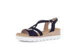 Plateausandaletten GABOR "Plateau Sandale", Damen, Gr. 39, blau, Schuhe