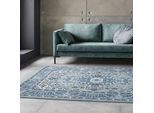Teppich HANSE HOME "Skazar Isfahan" Gr. 6, blau (himmelblau), B:200cm H:9mm L:290cm, Polypropylen (PP), Teppiche, Teppich, Kurzflor, Orient, Läufer, Vintage, Esszimmer, Wohnzimmer, Flur