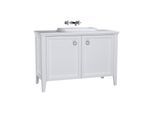 VitrA Valarte Einbauwaschtisch-Möbel-Set 62174 118 x 52 x 87,5 cm, 2 Türen, Korpus weiß matt/Waschtisch weiß hochglanz