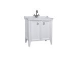 VitrA Valarte Waschtisch-Möbel-Set 62153 79,5 x 53 x 88 cm, 2 Türen, Korpus weiß matt/Waschtisch weiß hochglanz
