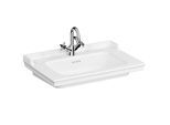 VitrA Valarte Möbelwaschtisch 7802B003-0001 weiß hochglanz, 79,5 x 53 x 21,5 cm, 1 Hahnloch mittig, mit 4 Überläufe mittig