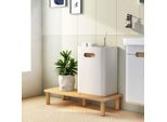 VitrA Sento Halbhochschrank 66010 40x29,5x58cm, Türanschlag links, hellgrau matt, Dekor
