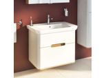 VitrA Sento Waschtisch-Unterschrank 60824 78 x 48,5 x 66,5 cm, Weiß Matt, Dekor, Überlaufloch, Hahnloch mittig