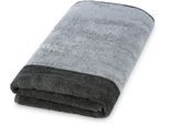 Saunatuch ROSS "breiter Querstreifen SAUNA", grau, türkis, B:80cm L:200cm, Frottier, Baumwolle, Handtücher, aus feinster Baumwolle
