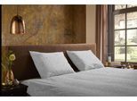 Wendebettwäsche "Venlo", weiß (grau), B/L: 155cm x 220cm, 1 Stk., 1 Stk., Microfaser, B/L: 80cm x 80cm, 2, Microfaser, Obermaterial: 100% Polyester, PURE LUXURY COLLECTION, Bettwäsche, Wendebettwäsche, Mikrofaser, Pflegeleicht, Reißverschluss, Wende, 3D, blume, uni muster