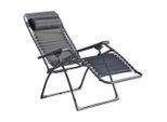 Ambia Garden Garten-Relaxsessel , Grau, Dunkelgrau , Metall, Kunststoff, Textil , 67x112.7x94 cm , klappbar , Gartenmöbel, Gartenliegen, Liegestühle
