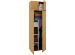 Mehrzweckschrank VCM "Holz Besenschrank Staubsauger Putzschrank Vandol", braun (buche), B:70cm T:40cm, Obermaterial: 100% Holz Wood., Schränke, Mehrzweckschrank