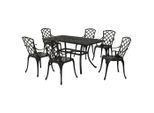 Gardenson , Graphitfarben , Metall , rechteckig , Gartenmöbel, Gartenmöbel-Sets, Gartengarnituren