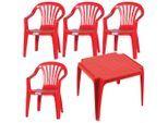 Gardenson , Rot , Kunststoff , 37x61x38 cm , Stühle stapelbar , Spielwaren, Outdoorspielzeug, Kinder-Gartenmöbel