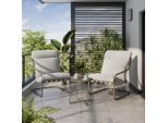 Beldano , Grau , Textil , Füllung: Polyester , Gartenmöbel, Balkonmöbel, Balkonmöbel-Sets