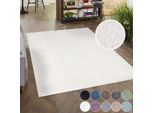Hochflor-Teppich CARPET CITY "City Shaggy", beige (creme), B:200cm H:30mm L:200cm, Polypropylen, Teppiche, Auch als Läufer, Langflor, Uni, Shaggy, flauschig-weich