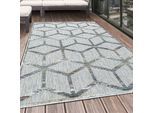 Teppich AYYILDIZ TEPPICHE "BAHAMA 5151", bunt (multi), B:80cm H:8mm L:250cm, Polypropylen, Teppiche, Teppich, Läufer, Flachflor mit Hoch-Tief-Struktur, In-und Outdoor geeignet