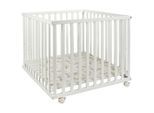 My Baby Lou Laufgitter , Weiss , Holz , Buche , massiv , 97x70x97 cm , höhenverstellbar , Baby- und Kindermöbel, Babyzimmer, Laufgitter