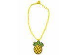 Kette mit Anhänger "Pineapple", Damen, Gr. onesize, Glas, gelb, COLLEZIONE ALESSANDRO, Basic, Halsketten, mit echten Glasperlen