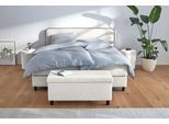 Boxspringbett S.OLIVER "Kuhmo in verschiedenen Größen inkl. Topper", creme, beige, hellbraun, B:222cm L:210cm, Komplettbetten, Boxspringbett, wahlweise mit Bonnell- oder TTFK-Matratze in H2, H3 o. H4 erhältlich