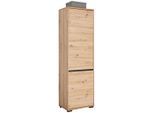 Xora Garderobenschrank , Anthrazit, Eiche Artisan , Holzwerkstoff , 2 Fächer , 60x195x38 cm , Beimöbel erhältlich , Garderobe, Garderobensets & -serien, Garderoben-Serien