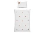 Patinio Babybettwäscheset , Weiss, Pink , Textil , Herz , 100x135 cm , Oeko-Tex® Standard 100 , pflegeleicht, weiche und anschmiegsame Oberfläche , Schlafen, Babybettausstattung, Babybettwäsche
