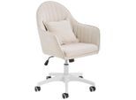 Livetastic Drehstuhl , Beige , Metall, Kunststoff, Textil , Füllung: Schaumstoff , Drehkreuz , 83-93x59 cm , Sitzfläche 360° drehbar , Büromöbel, Bürostühle, Drehstuhl