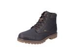 Schnürstiefelette RIEKER "Rieker Stiefelette Leder/Textil", Herren, Gr. 42, kastanie, Leder, Textil, Schuhe Schnürstiefelette