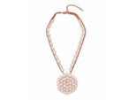 Kette mit Anhänger "Raja", Damen, Gr. onesize, Glas, transparent (kristall), COLLEZIONE ALESSANDRO, Basic, Halsketten, zweireihige Kette mit rundem Anhänger
