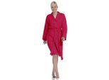 Unisex-Bademantel VOSSEN "Rom, ideal für Sauna & Spa, Hotelbademantel, Morgenmantel" Gr. XL, lila (cranberry), L:100cm, Waffelpiqué, Hausmäntel, Unisex-Bademantel, für Damen & Herren, Waffelpiqué-Struktur, in leichter Qualität